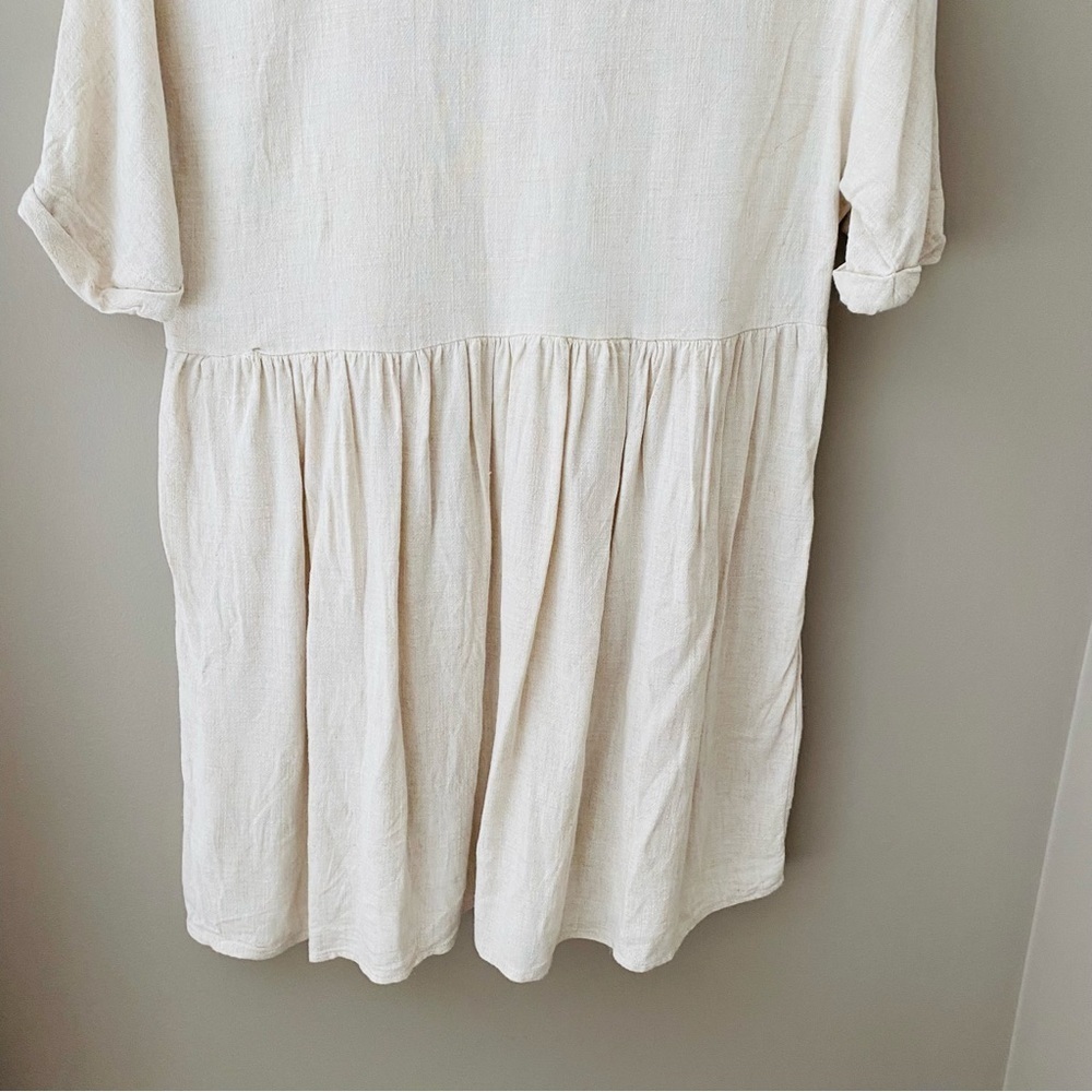 Urban Outfitters Button Up Short Sleeve Top Cream Sz Small - Picture 10 of 11